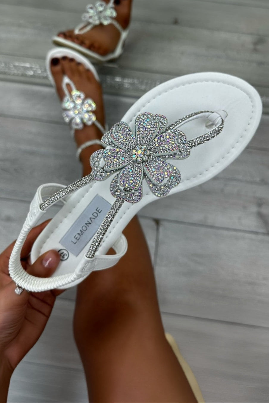 Sandalias Roseta de Cristal