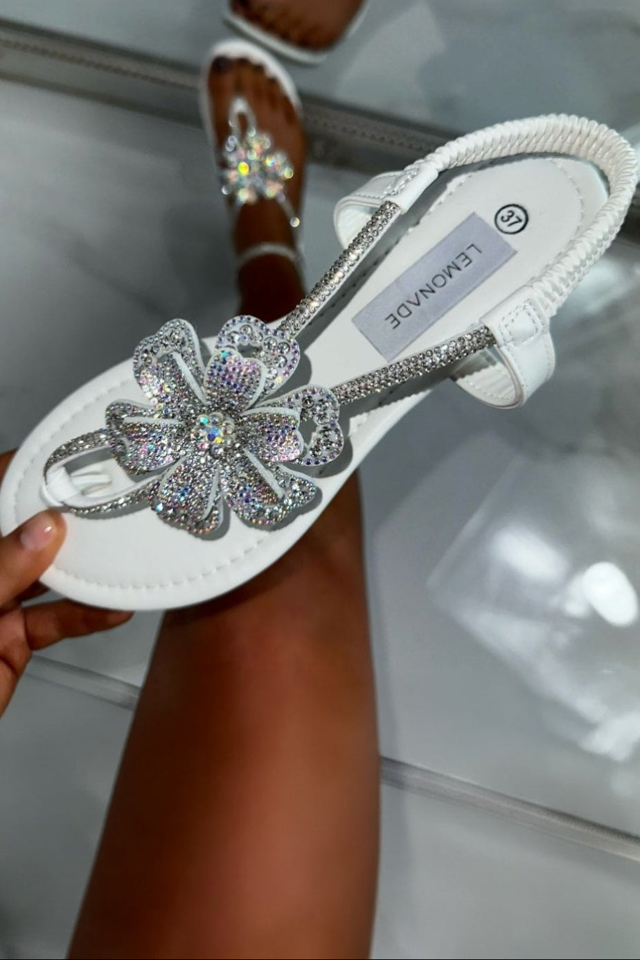 Sandalias Roseta de Cristal